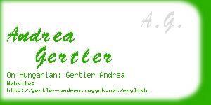 andrea gertler business card